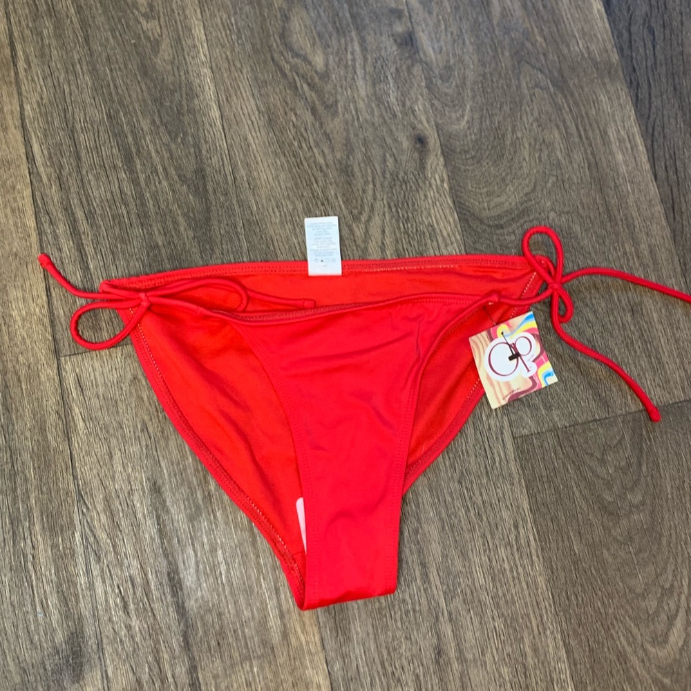OP red string bikini bottom